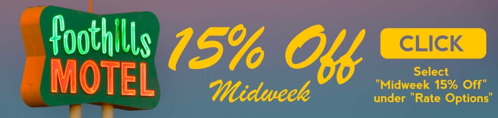 15% Off Midweek - Click for discount